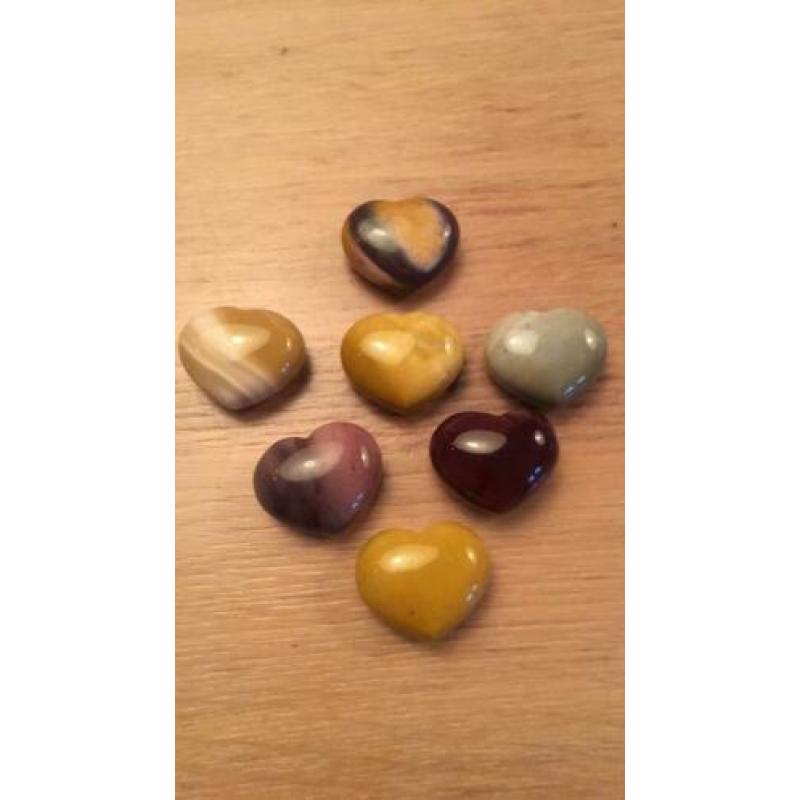 Mookaite hartje bol 30 mm 6 stuks 1 gratis