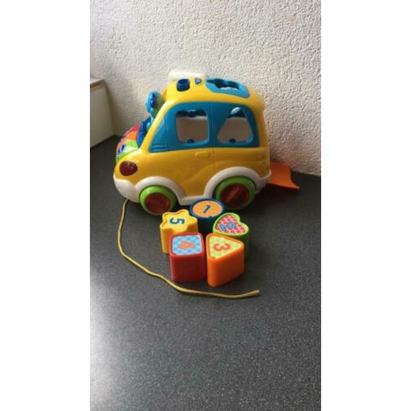 Vormenauto 1-2-3-4-5 met licht en geluid