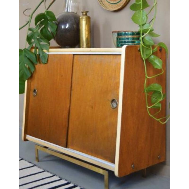 Vintage teak houten kastje