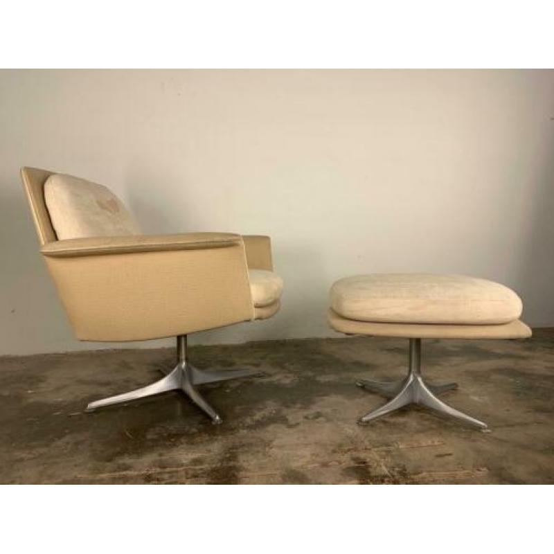 Cor vintage design fauteuils retro lounge stoel met ottoman