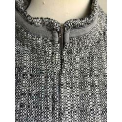 Bianca zwart jasje / blazer met wol, maat 44 / L