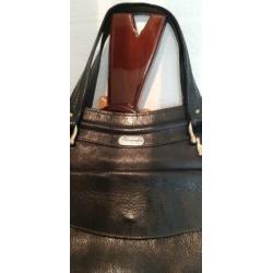 Vintage lederen handtas merk Alexander