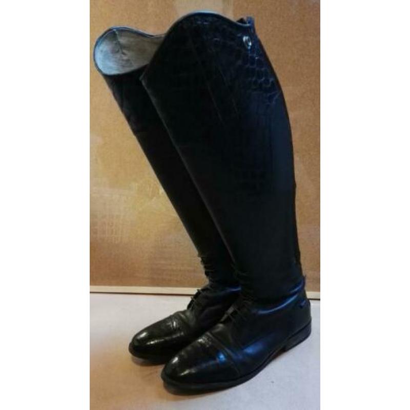 Luxe leren laarzen croco maat 41