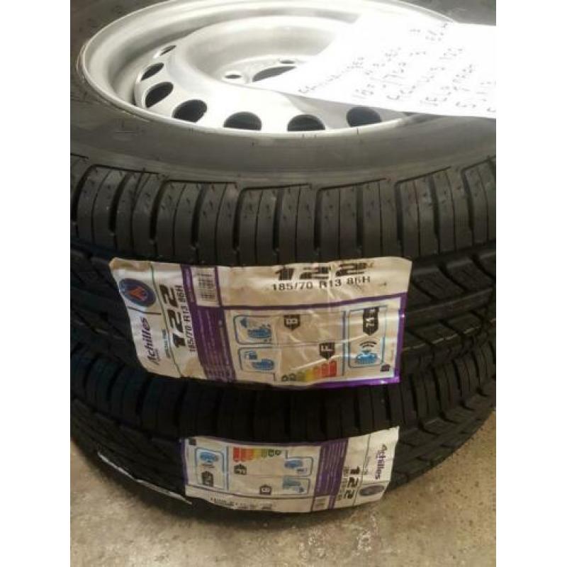 Aanhanger wielen 13 inch nieuw 5 gaats et 30 / 185/70R13