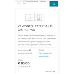 Letterbak XXL hangkast Vtwonen - wit