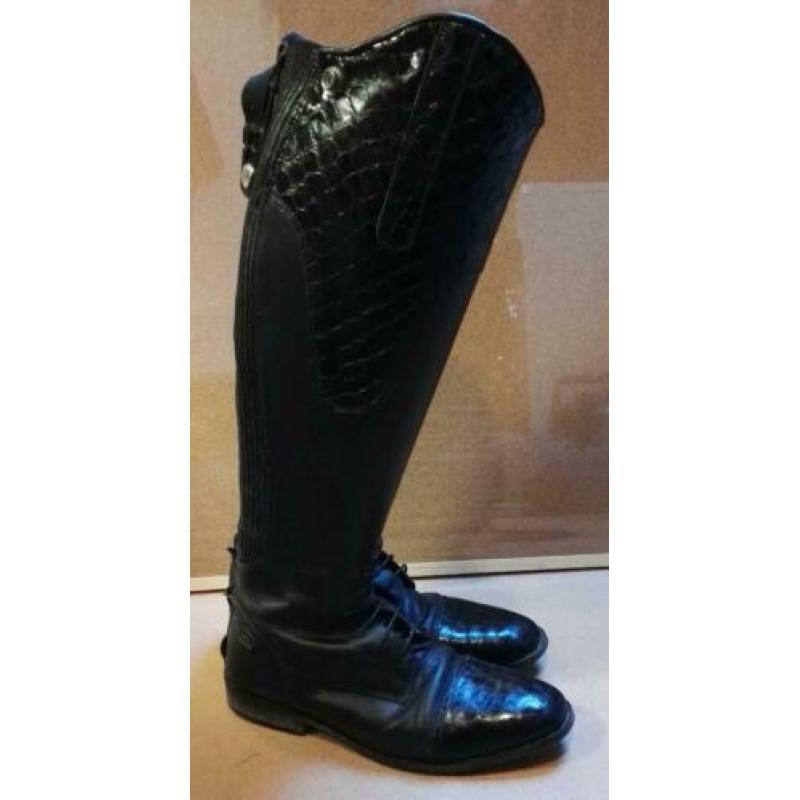 Luxe leren laarzen croco maat 41