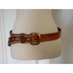 gebruikte leren riem maat 38 merk 1673 lengte 110 cm X 4