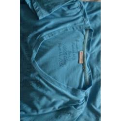 blauwe shirtje van broadway inmaat L, vlinderprint -v26