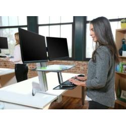 Zit/sta bureau hoogte verstelbaar tbv 2 monitoren