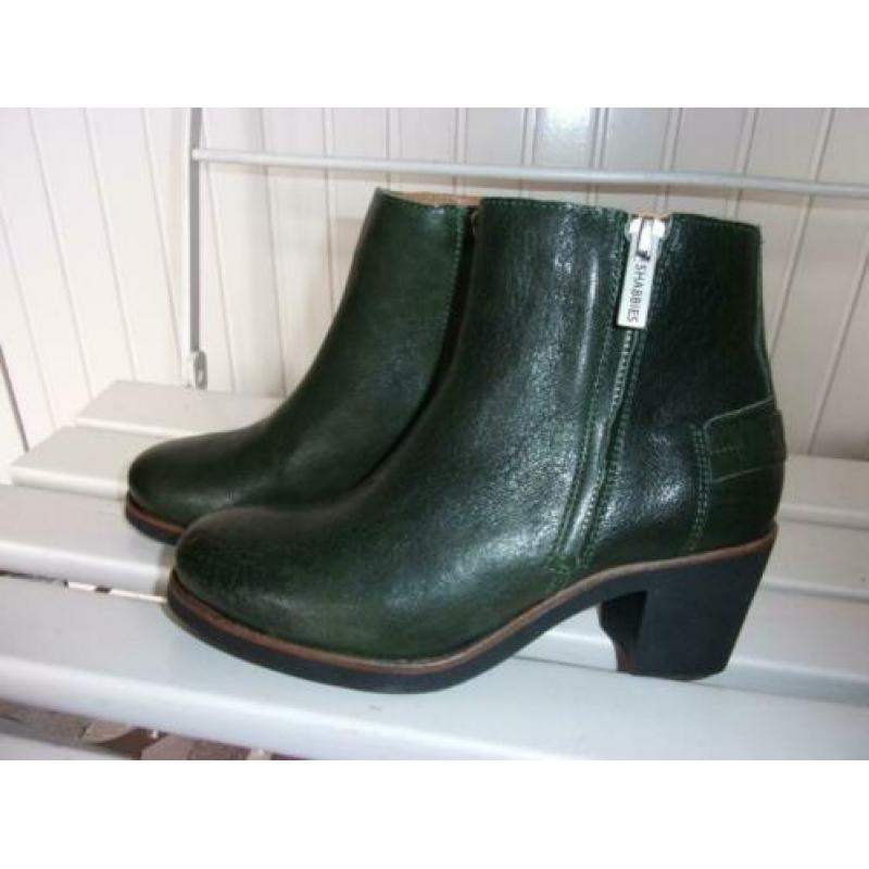Prachtige Shabbies groene enkellaarsjes maat 37*nieuw*
