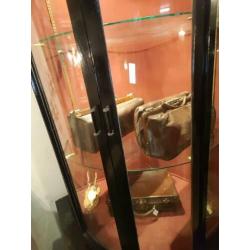 Vitrine winkelkast met bolle ruiten/winkelkast/kast/kasten