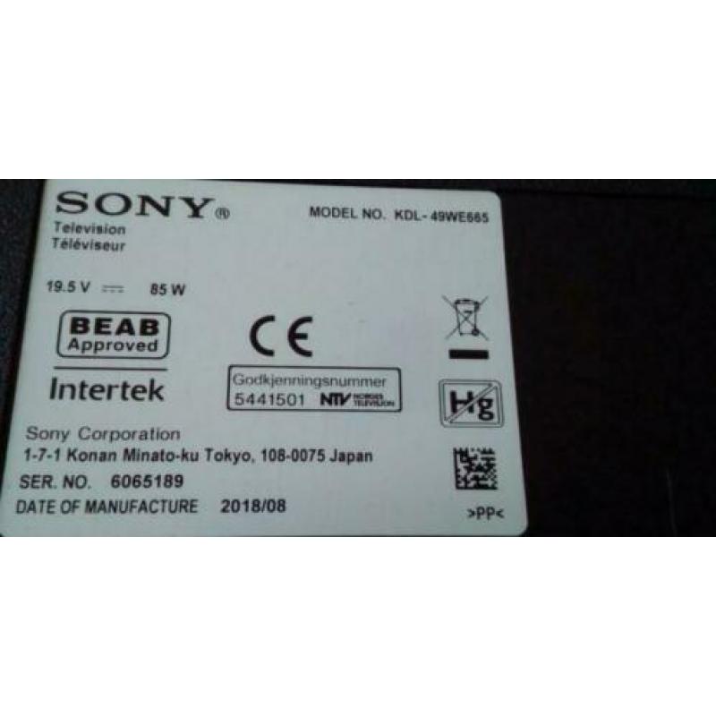 Mainboard 198154123 1-981-541-23 Sony KDL49WE665