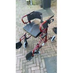 Rolstoel / rollator 2-in-1 Drive Diamond DeLuxe zgan!