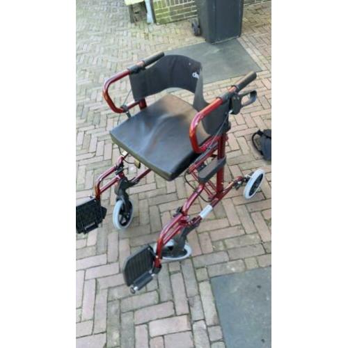 Rolstoel / rollator 2-in-1 Drive Diamond DeLuxe zgan!