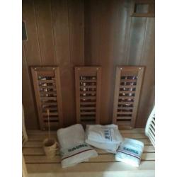 Luxe Infrarood Cabine 2-3 Persoons Red Ceder hout