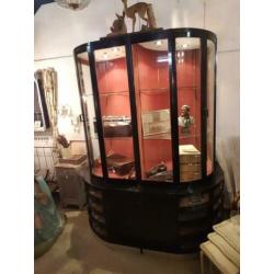 Vitrine winkelkast met bolle ruiten/winkelkast/kast/kasten