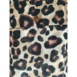 Coolcat: Wijde groot vallende panterprint blouse (S)