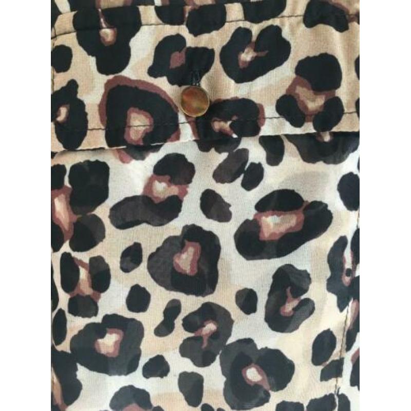 Coolcat: Wijde groot vallende panterprint blouse (S)