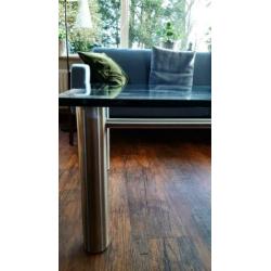 Glas + RVS salontafel