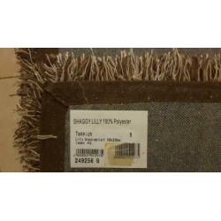 Groot Vloerkleed Lilly bruin/Beige 160x230 hoogpolig