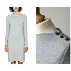 Esprit - als nieuwe jurk / grijs lange mouw / maat M