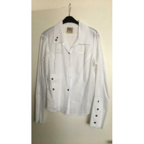 In Nieuwstraat prachtige witte blouse OBJECT maat XL 42
