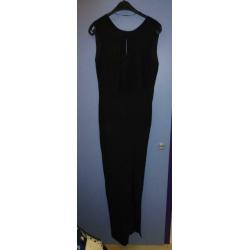 Steps nette zwarte nieuwe maxidress lange jurk 38 nr 30696
