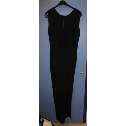 Steps nette zwarte nieuwe maxidress lange jurk 38 nr 30696