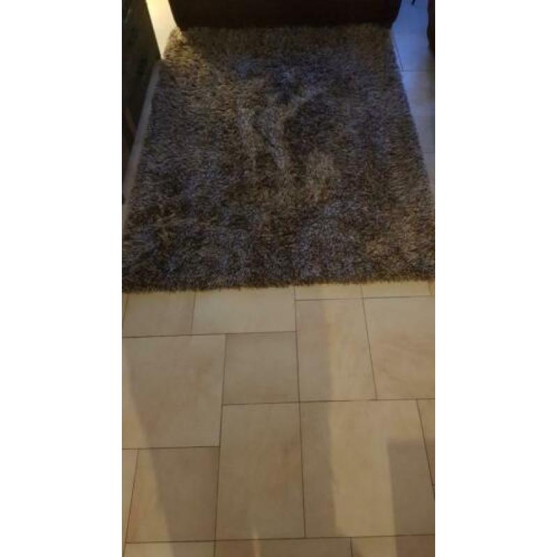 Groot Vloerkleed Lilly bruin/Beige 160x230 hoogpolig