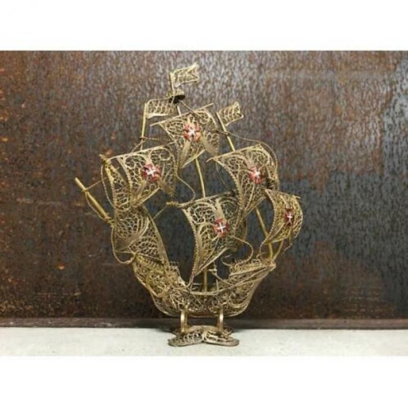 Koperen schip handwerk