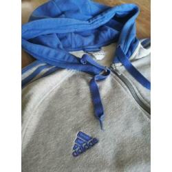 Adidas vest maat XL grijs /blauw €7,5