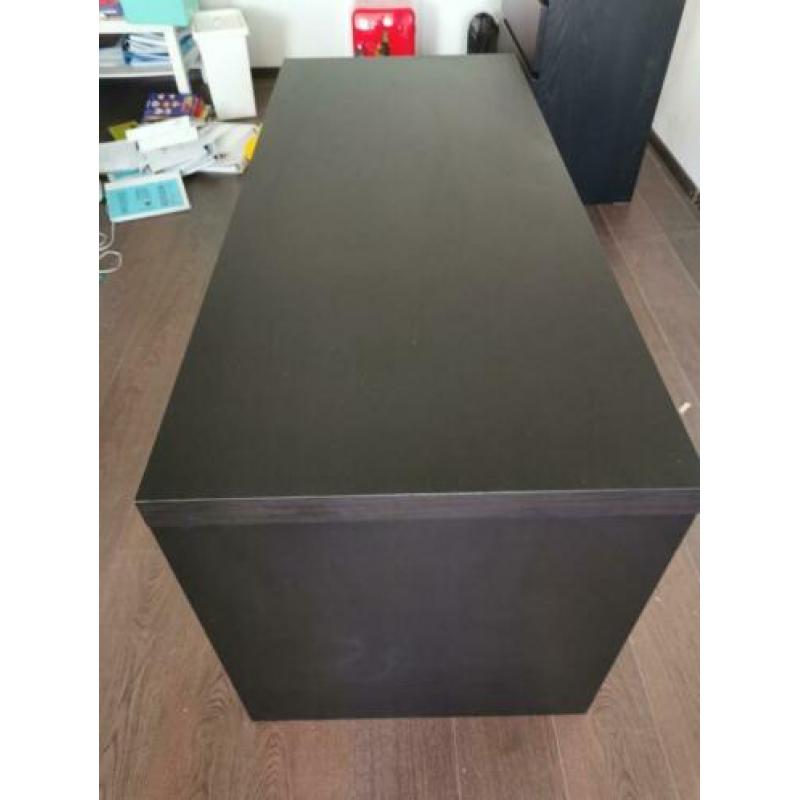 Malm bureau zwartbruin