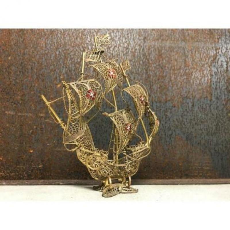 Koperen schip handwerk