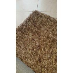 Groot Vloerkleed Lilly bruin/Beige 160x230 hoogpolig