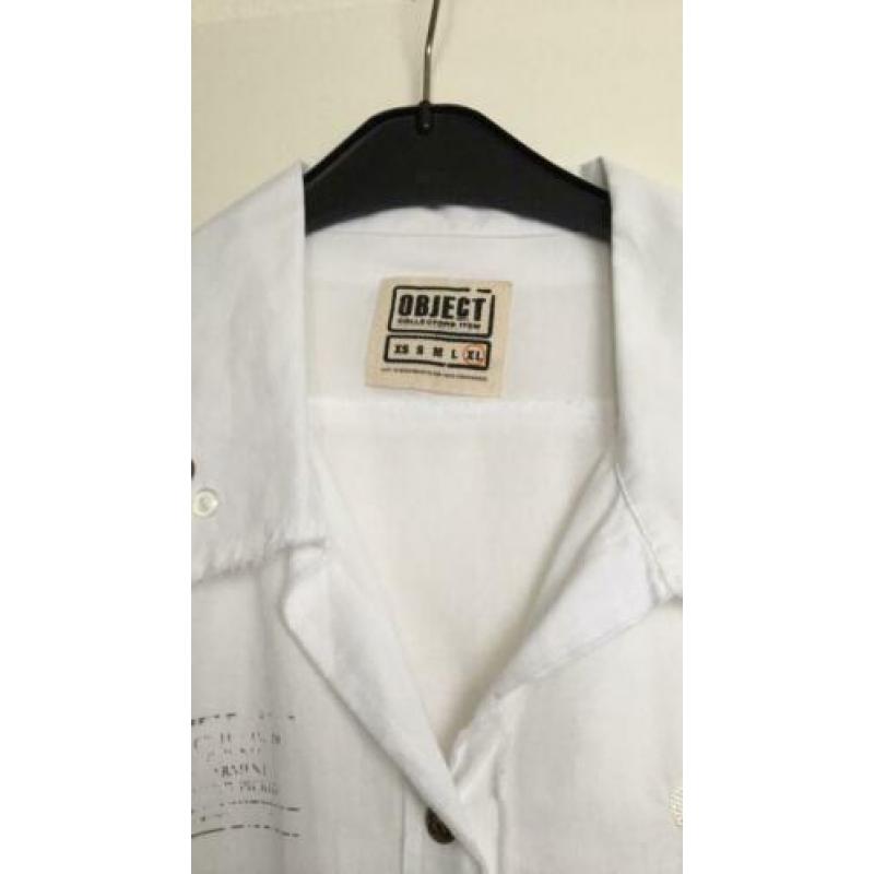 In Nieuwstraat prachtige witte blouse OBJECT maat XL 42