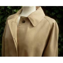 Camel trenchcoat lange jas 46/48 zomerjas trenchcoat zgan