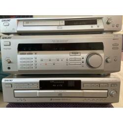 Sony tuner/versterker, receiver, cd wisselaar en DVD speler