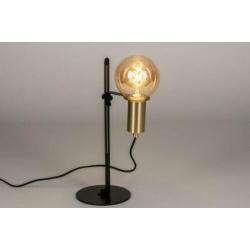 tafellamp bureau tafel bed bank lamp messing goud zwart