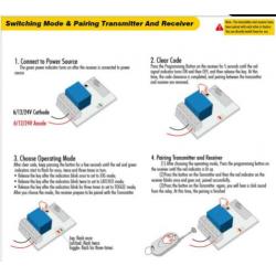 new 12v draadloze schakelaar met 2 x afstandsbediening