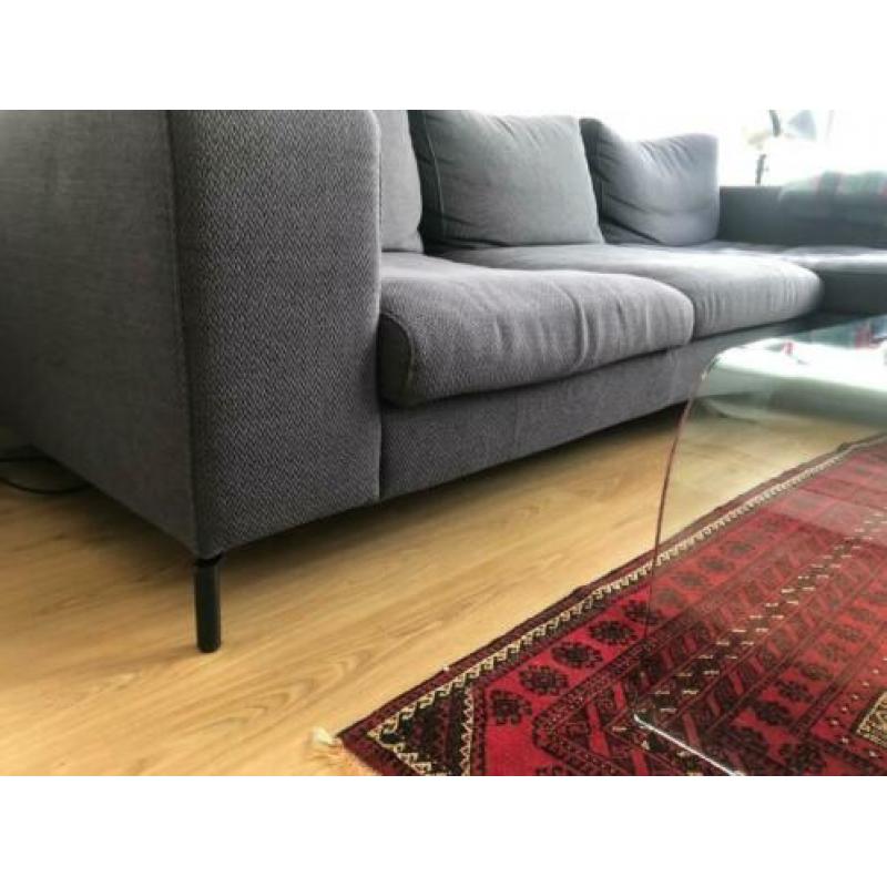 Zeer comfortabele hoekbank 3,5-zits grijs 290x170