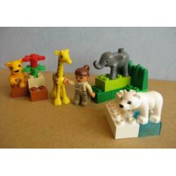 Duplo 4962 Baby Dierentuin (giraffe olifant tijger ijsbeer)