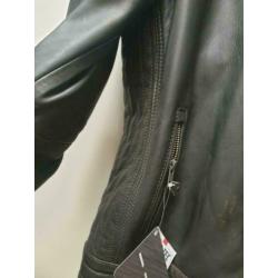 Held lax lederen motorjack, retro, old skool, maat 52
