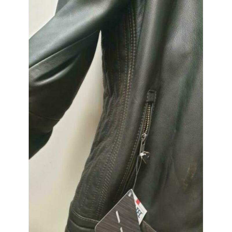Held lax lederen motorjack, retro, old skool, maat 52