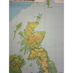 mooie schoolkaart van Groot Britannie en Ierland