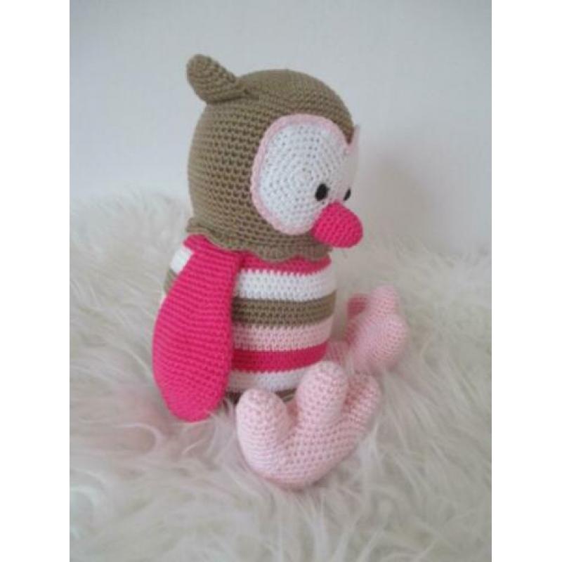 Gehaakte uil Floortje knuffel