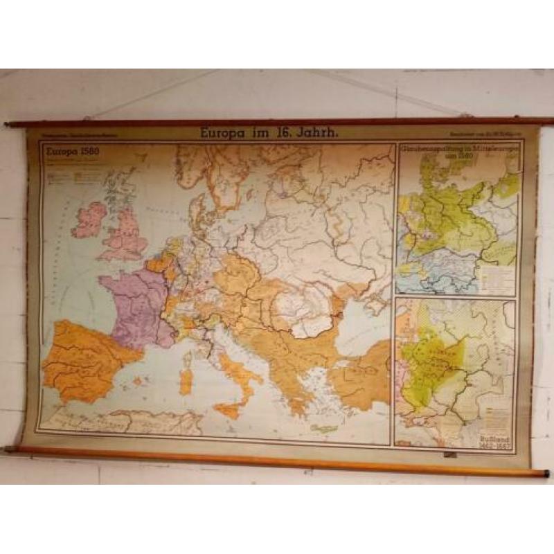 Grote Wandkaart schoolkaart Europa