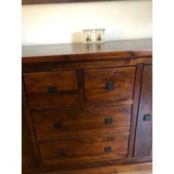 Koloniaal dressoir met spiegel