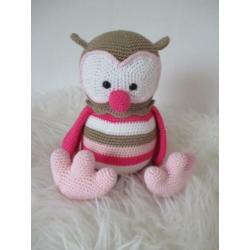 Gehaakte uil Floortje knuffel