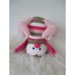 Gehaakte uil Floortje knuffel