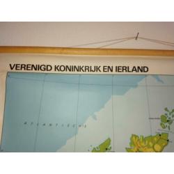 mooie schoolkaart van Groot Britannie en Ierland